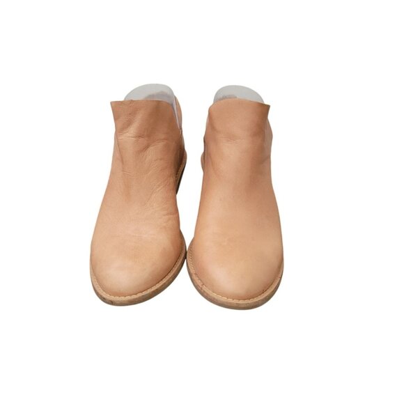 Anthropologie Kelsi Dagger Brooklyn Kenmare Tan Genuine Leather Angle Bootie  6 - Picture 2 of 9